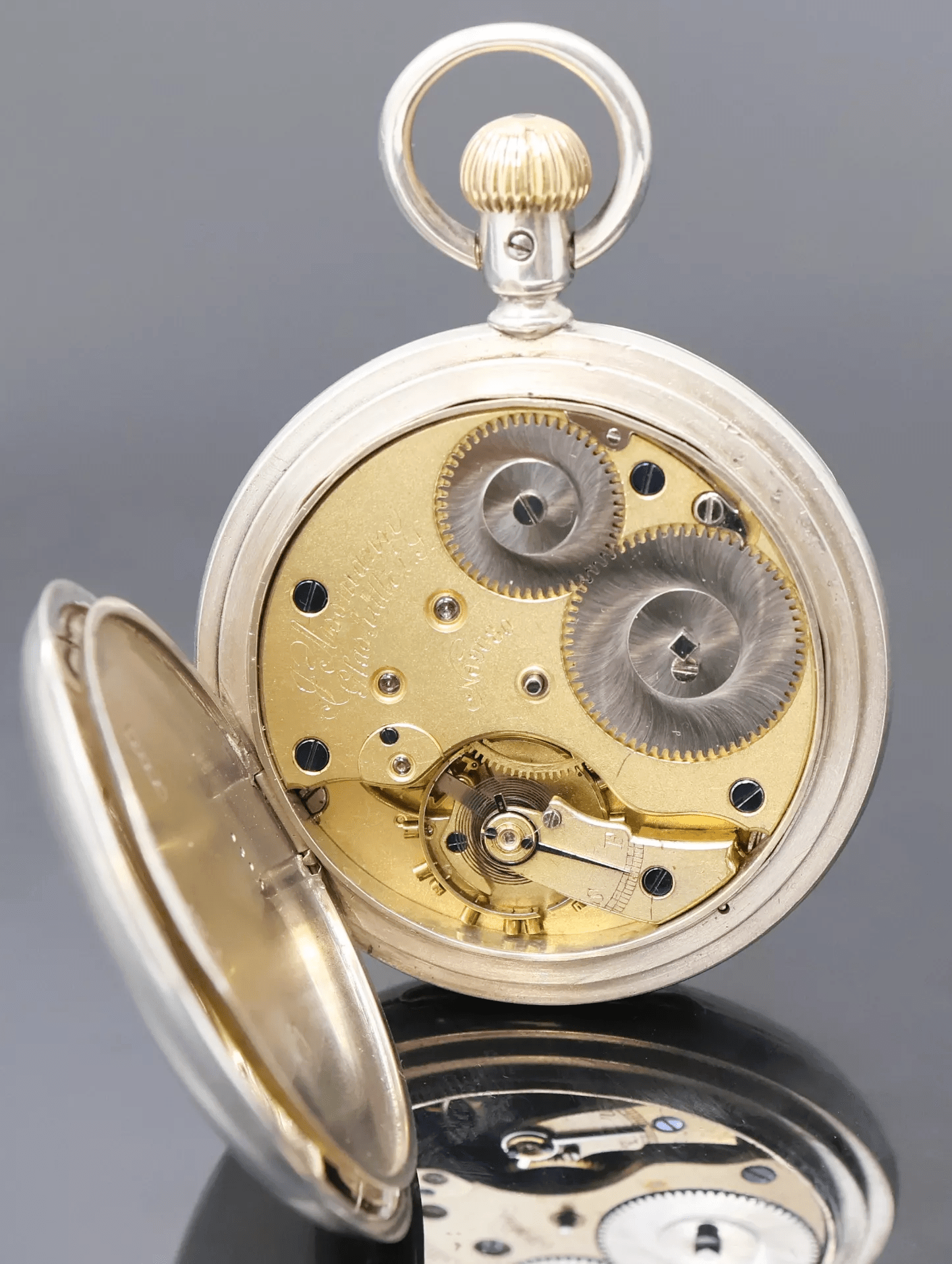 Julius Assmann Glashütte 900 Silber Herrentaschenuhr Gehäuse - und Werk Nummern identisch - Sammler - Uhren