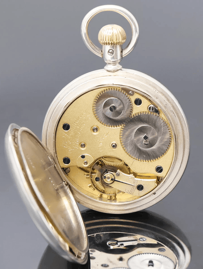 Julius Assmann Glashütte 900 Silber Herrentaschenuhr Gehäuse - und Werk Nummern identisch - Sammler - Uhren