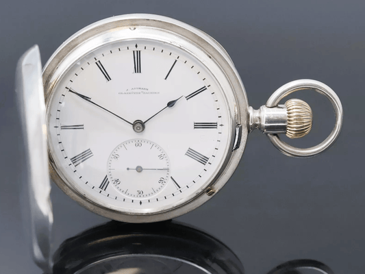 Julius Assmann Glashütte 900 Silber Herrentaschenuhr Gehäuse - und Werk Nummern identisch - Sammler - Uhren