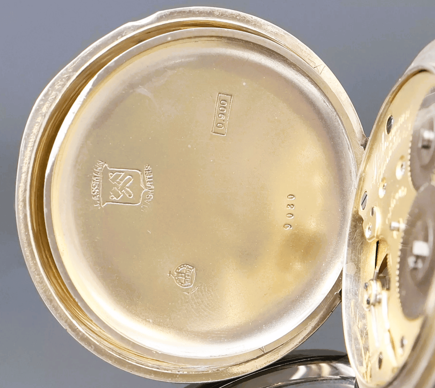 Julius Assmann Glashütte 900 Silber Herrentaschenuhr Gehäuse - und Werk Nummern identisch - Sammler - Uhren