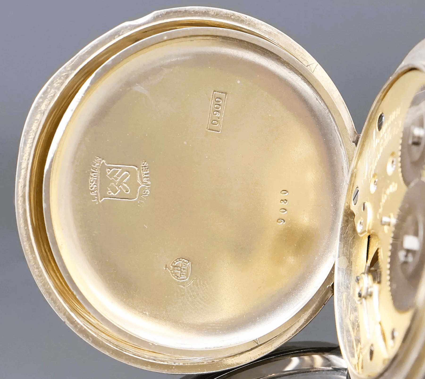 Julius Assmann Glashütte 900 Silber Herrentaschenuhr Gehäuse - und Werk Nummern identisch - Sammler - Uhren