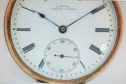 Julius Assmann Glashütte Taschenuhr ca. 1883 in Faksimile Originaletui - Sammler-Uhren