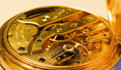Julius Assmann Glashütte massiv Gold Herrentaschenuhr Lepine 91g Nummern identisch - Sammler - Uhren
