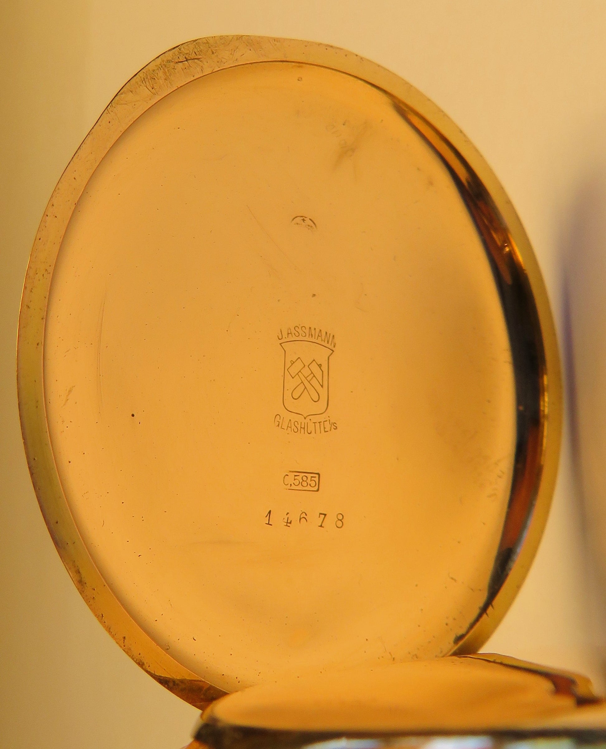 Julius Assmann Glashütte massiv Gold Herrentaschenuhr Lepine 91g Nummern identisch - Sammler - Uhren