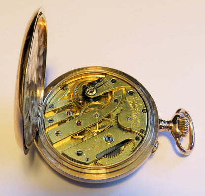 Julius Assmann Glashütte massiv Gold Herrentaschenuhr Lepine 91g Nummern identisch - Sammler - Uhren