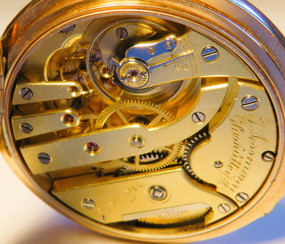Julius Assmann Glashütte massiv Gold Herrentaschenuhr Lepine 91g Nummern identisch - Sammler - Uhren