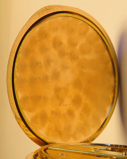 Julius Assmann Glashütte massiv Gold Herrentaschenuhr Lepine 91g Nummern identisch - Sammler - Uhren