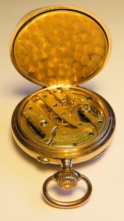 Julius Assmann Glashütte massiv Gold Herrentaschenuhr Lepine 91g Nummern identisch - Sammler - Uhren