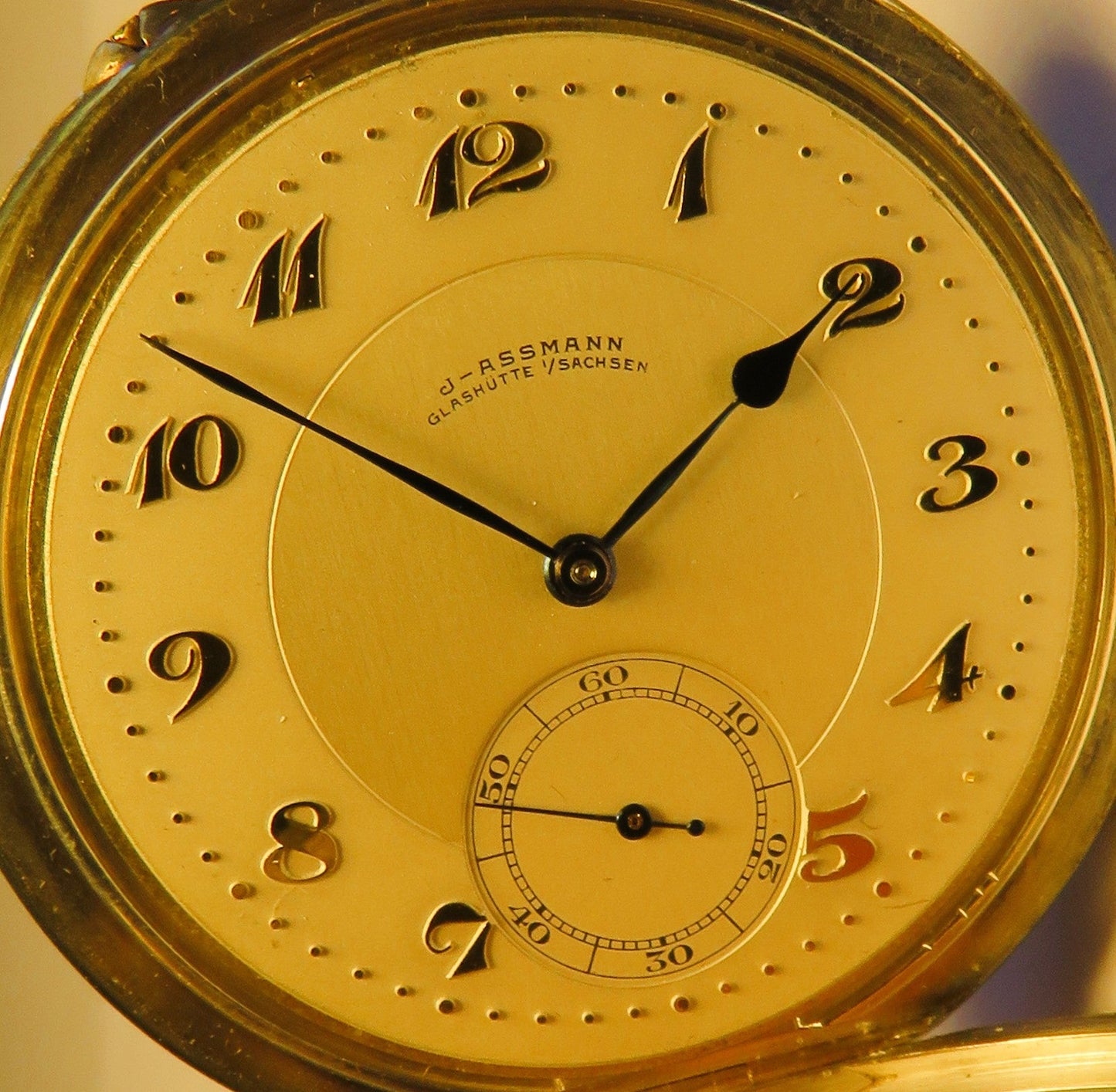 Julius Assmann große Silber HTU seltenes Breguet Zifferblatt, Glashütte 1920 - Sammler - Uhren