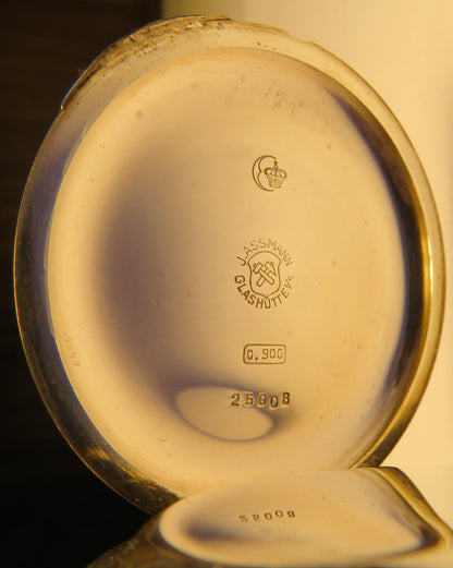 Julius Assmann große Silber HTU seltenes Breguet Zifferblatt, Glashütte 1920 - Sammler - Uhren