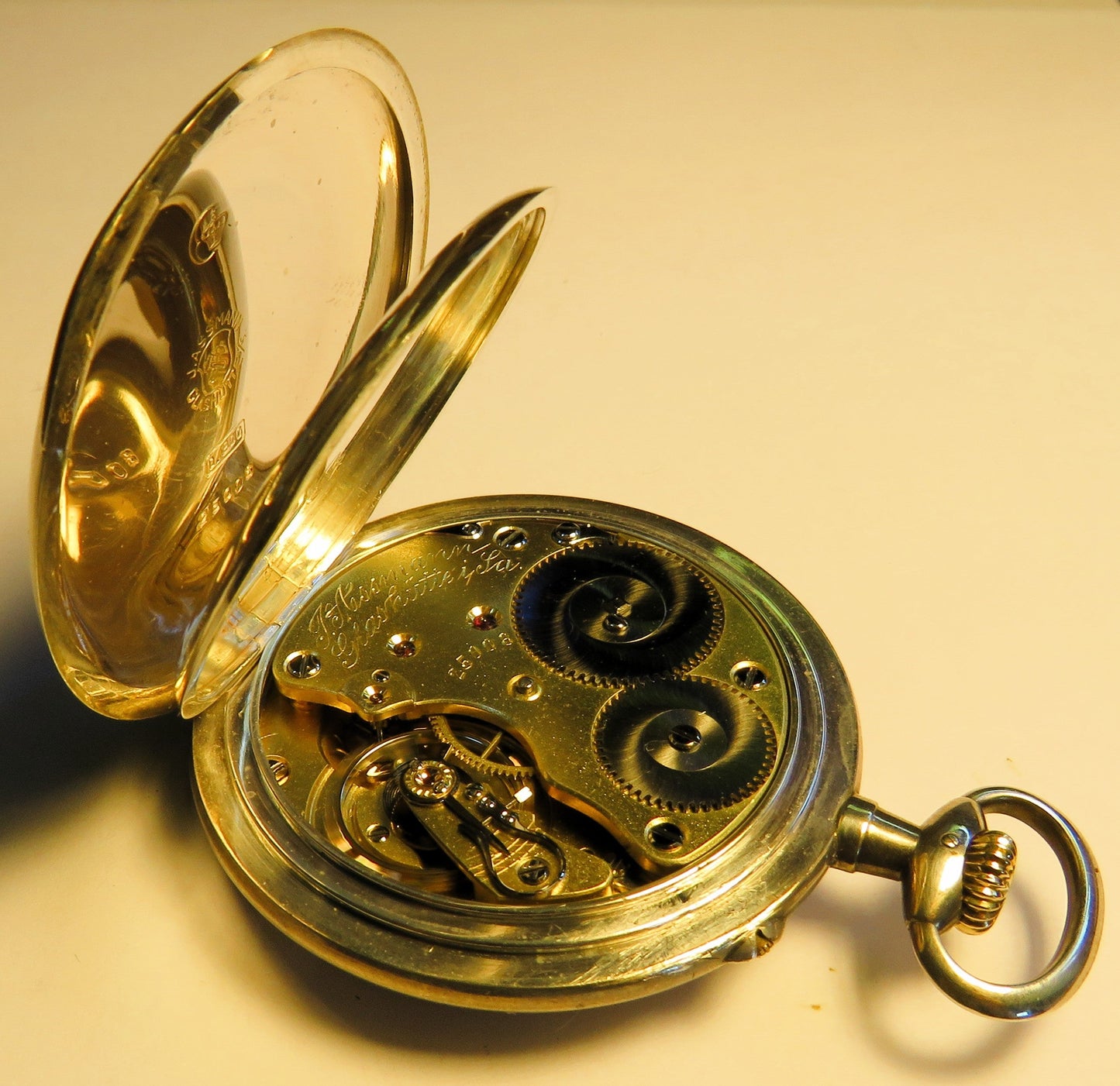Julius Assmann große Silber HTU seltenes Breguet Zifferblatt, Glashütte 1920 - Sammler - Uhren