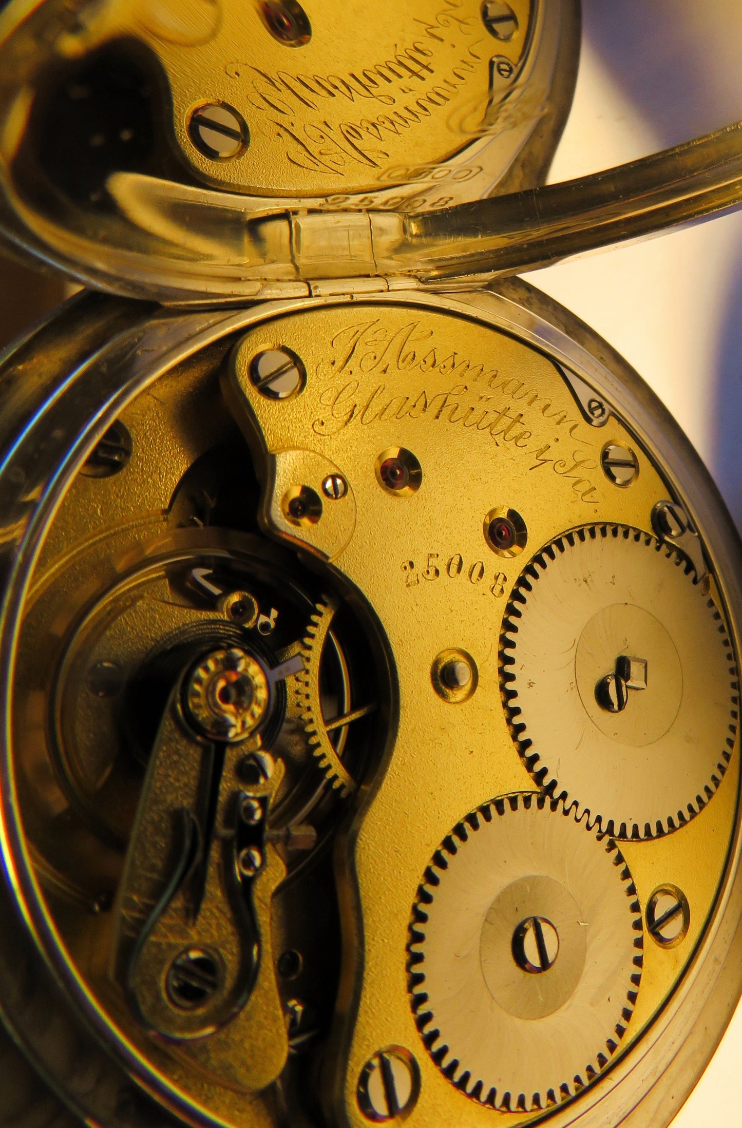 Julius Assmann große Silber HTU seltenes Breguet Zifferblatt, Glashütte 1920 - Sammler - Uhren