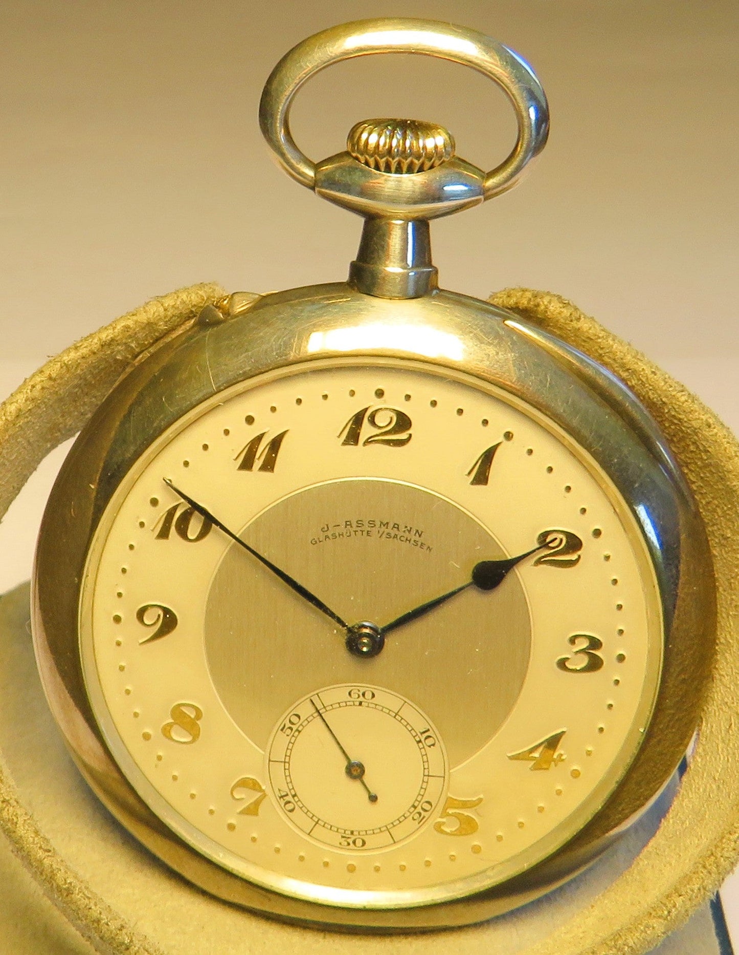 Julius Assmann große Silber HTU seltenes Breguet Zifferblatt, Glashütte 1920 - Sammler - Uhren