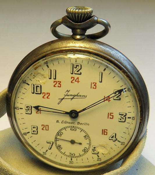 Junghans / A. Lünser Berlin Zeitübertragungsuhr Beobachtungsuhr III Klasse 2. WK - Sammler - Uhren