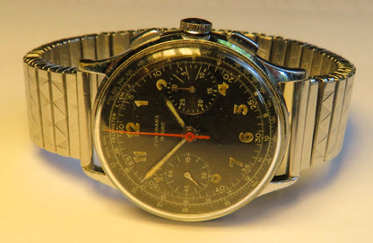Junghans J88 früher Schaltrad / Flieger Chronograph ca. 1950 - Bundeswehr - Sammler - Uhren