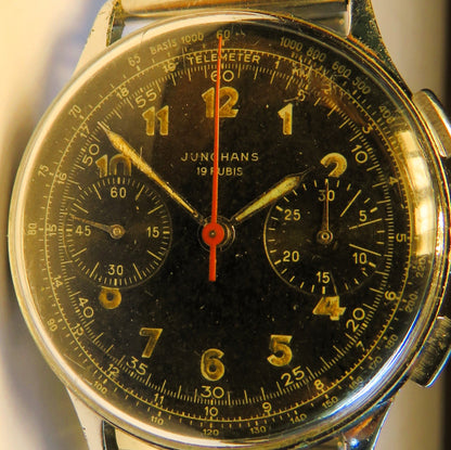Junghans J88 früher Schaltrad / Flieger Chronograph ca. 1950 - Bundeswehr - Sammler - Uhren