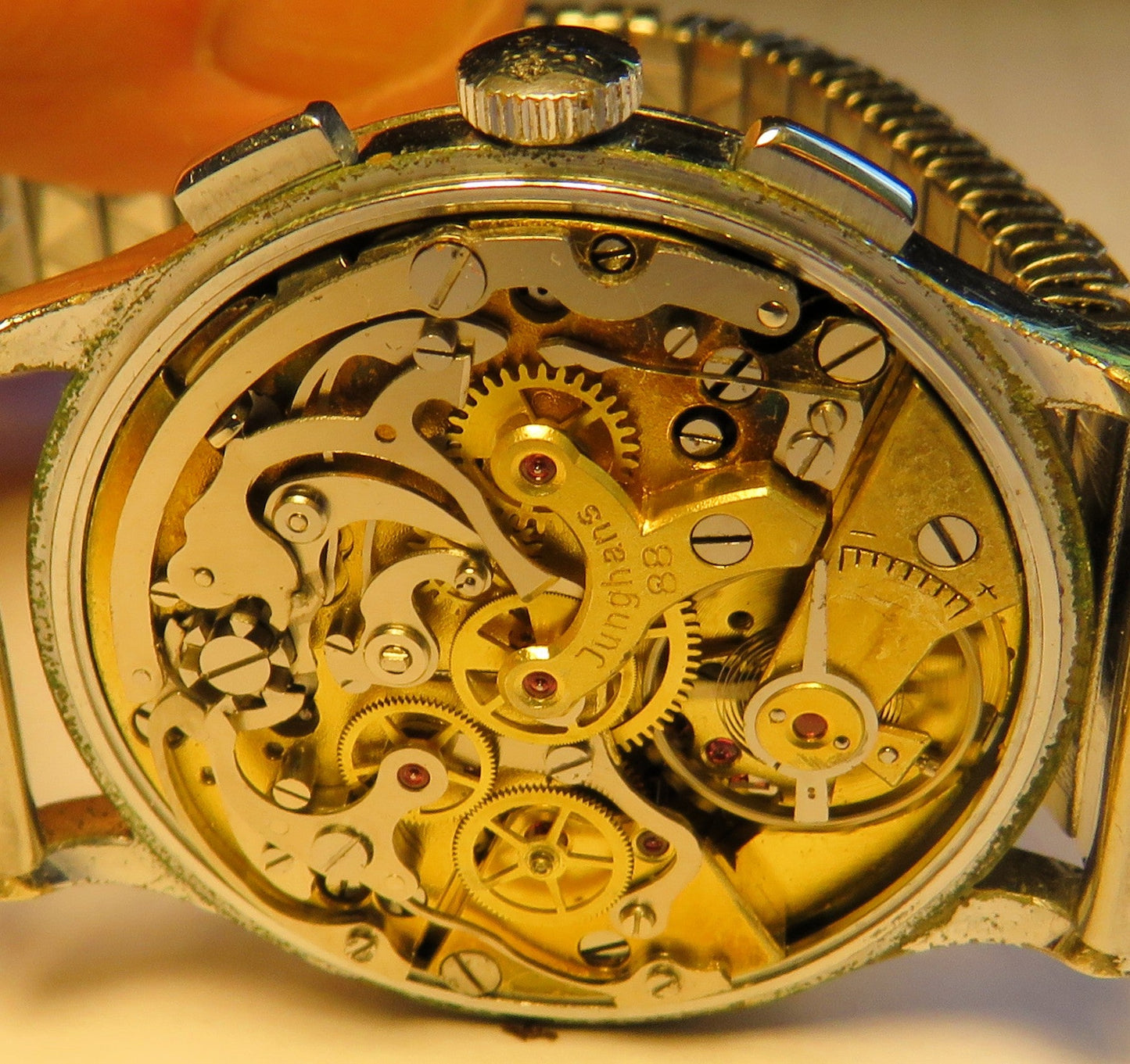 Junghans J88 früher Schaltrad / Flieger Chronograph ca. 1950 - Bundeswehr - Sammler - Uhren