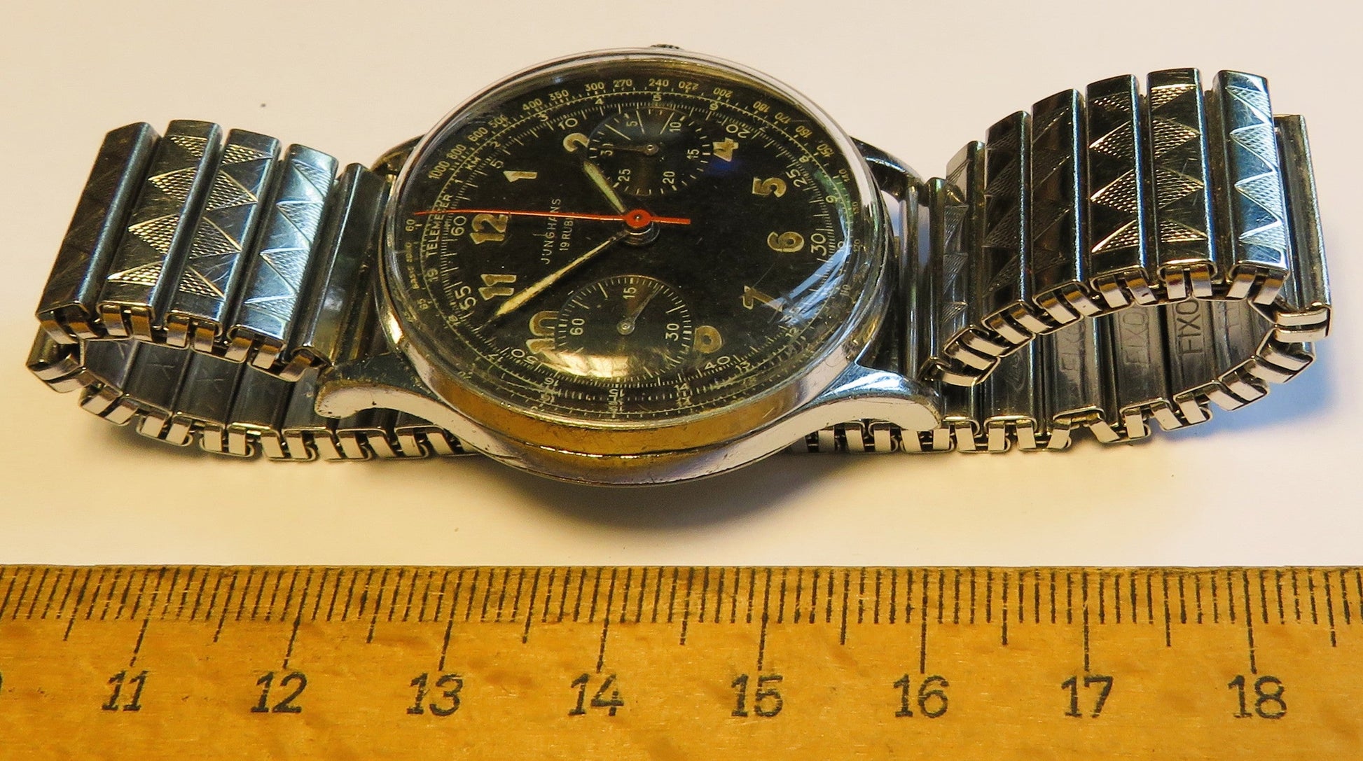 Junghans J88 früher Schaltrad / Flieger Chronograph ca. 1950 - Bundeswehr - Sammler - Uhren