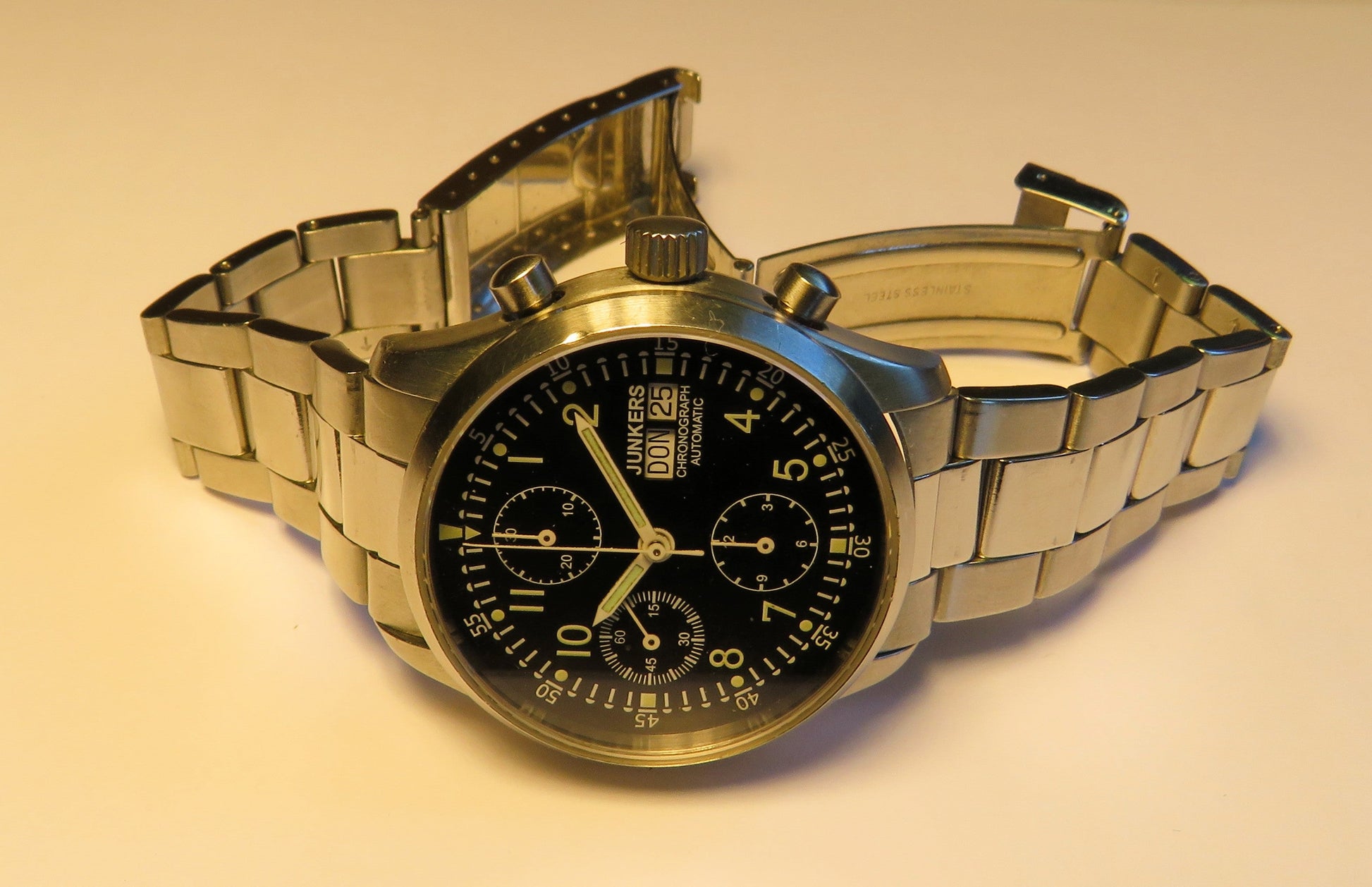 Junkers FM Chronograph Fliegeruhr Automatik Day Date ca. 2000 - Sammler - Uhren