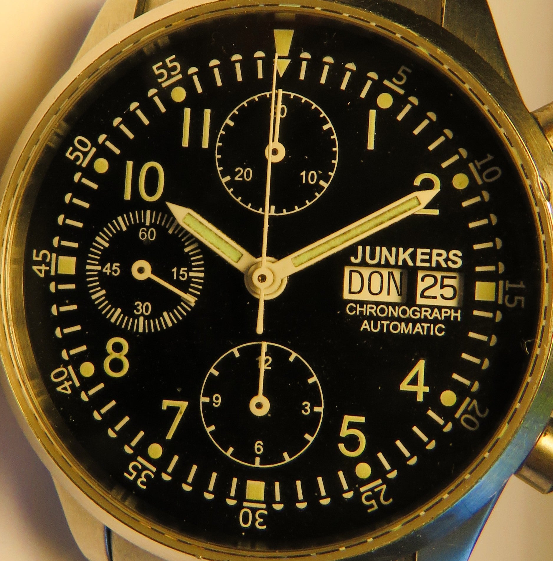 Junkers FM Chronograph Fliegeruhr Automatik Day Date ca. 2000 - Sammler - Uhren