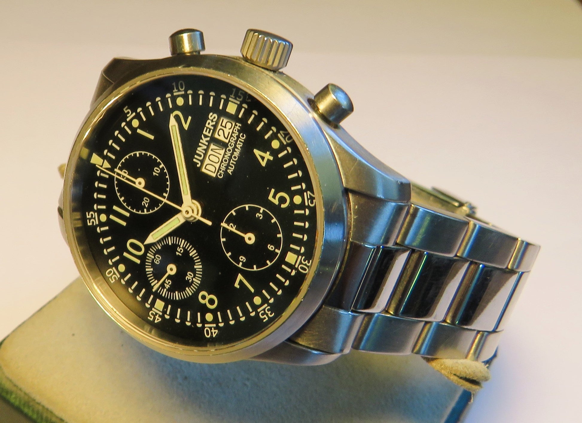 Junkers FM Chronograph Fliegeruhr Automatik Day Date ca. 2000 - Sammler - Uhren