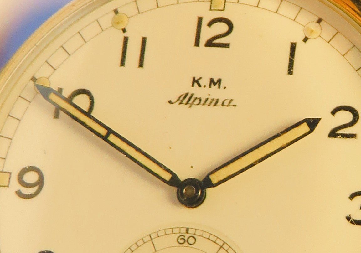 KM Alpina Beobachtungsuhr B - Uhr Deckuhr 2. Klasse Kriegsmarine WK 2 WW II - Sammler - Uhren