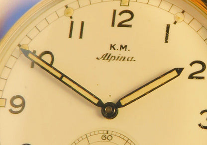 KM Alpina Beobachtungsuhr B - Uhr Deckuhr 2. Klasse Kriegsmarine WK 2 WW II - Sammler - Uhren