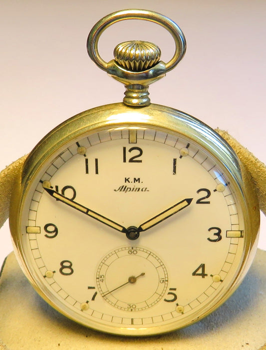 KM Alpina Beobachtungsuhr B - Uhr Deckuhr 2. Klasse Kriegsmarine WK 2 WW II - Sammler - Uhren