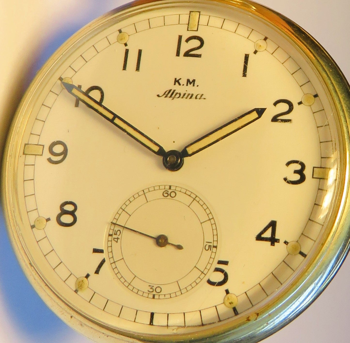 KM Alpina Beobachtungsuhr B - Uhr Deckuhr 2. Klasse Kriegsmarine WK 2 WW II - Sammler - Uhren