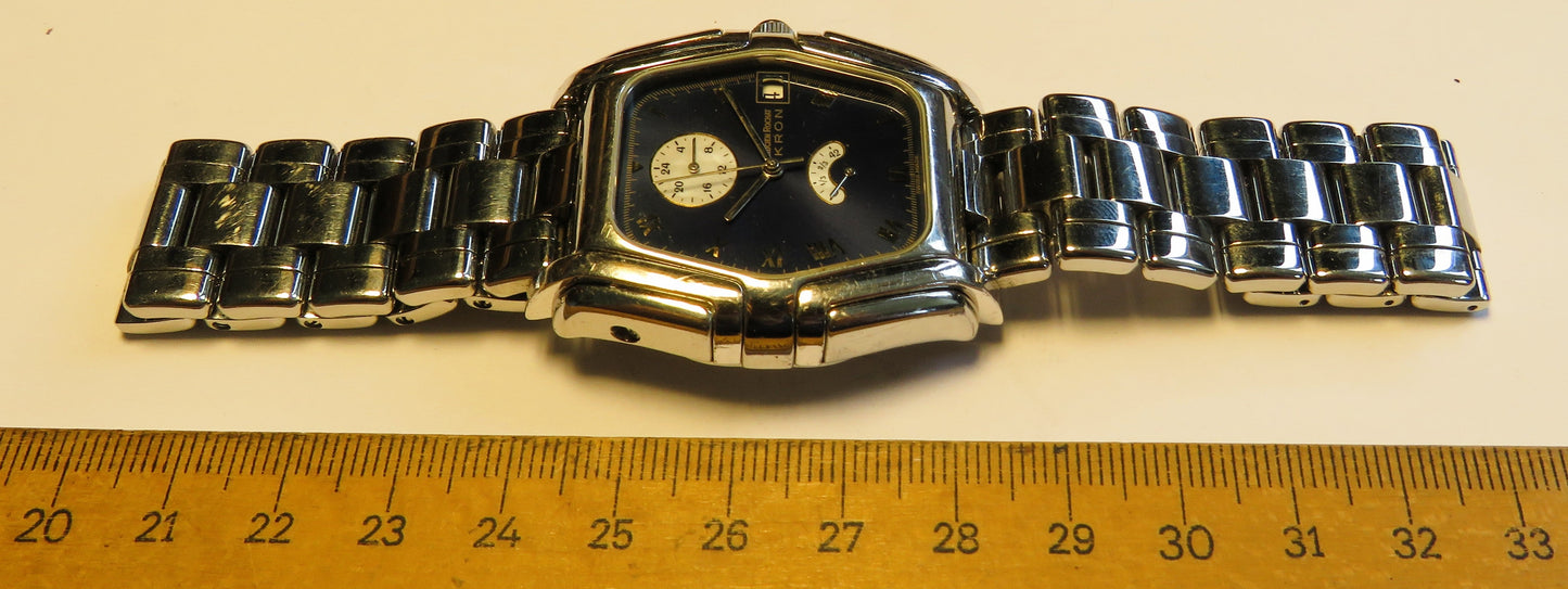 Kron Lucien Rochat Luxus Herren Armbanduhr Automatik Datum Gangreserve - Sammler - Uhren