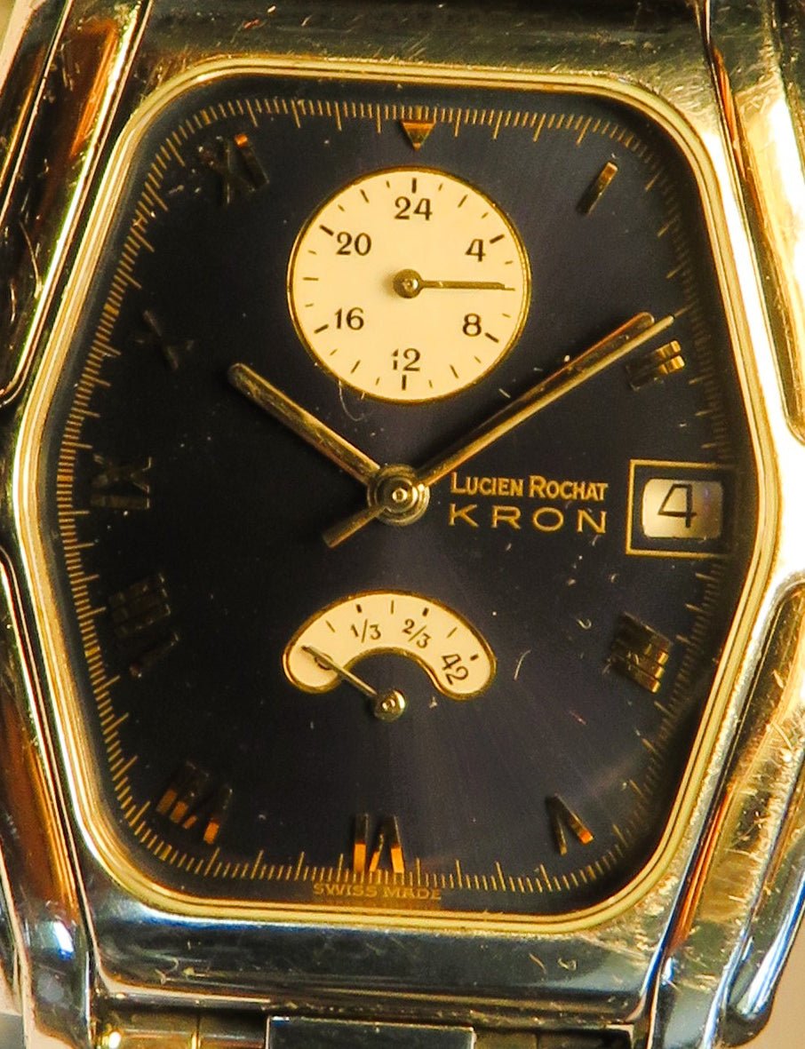 Kron Lucien Rochat Luxus Herren Armbanduhr Automatik Datum Gangreserve - Sammler - Uhren