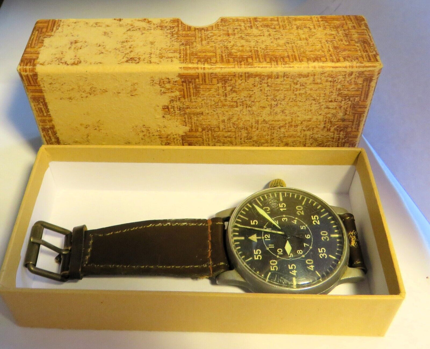 Lange & Söhne Fliegeruhr B - Uhr Beobachtungsuhr Luftwaffe WK 2 OVP Schätzle - Sammler - Uhren