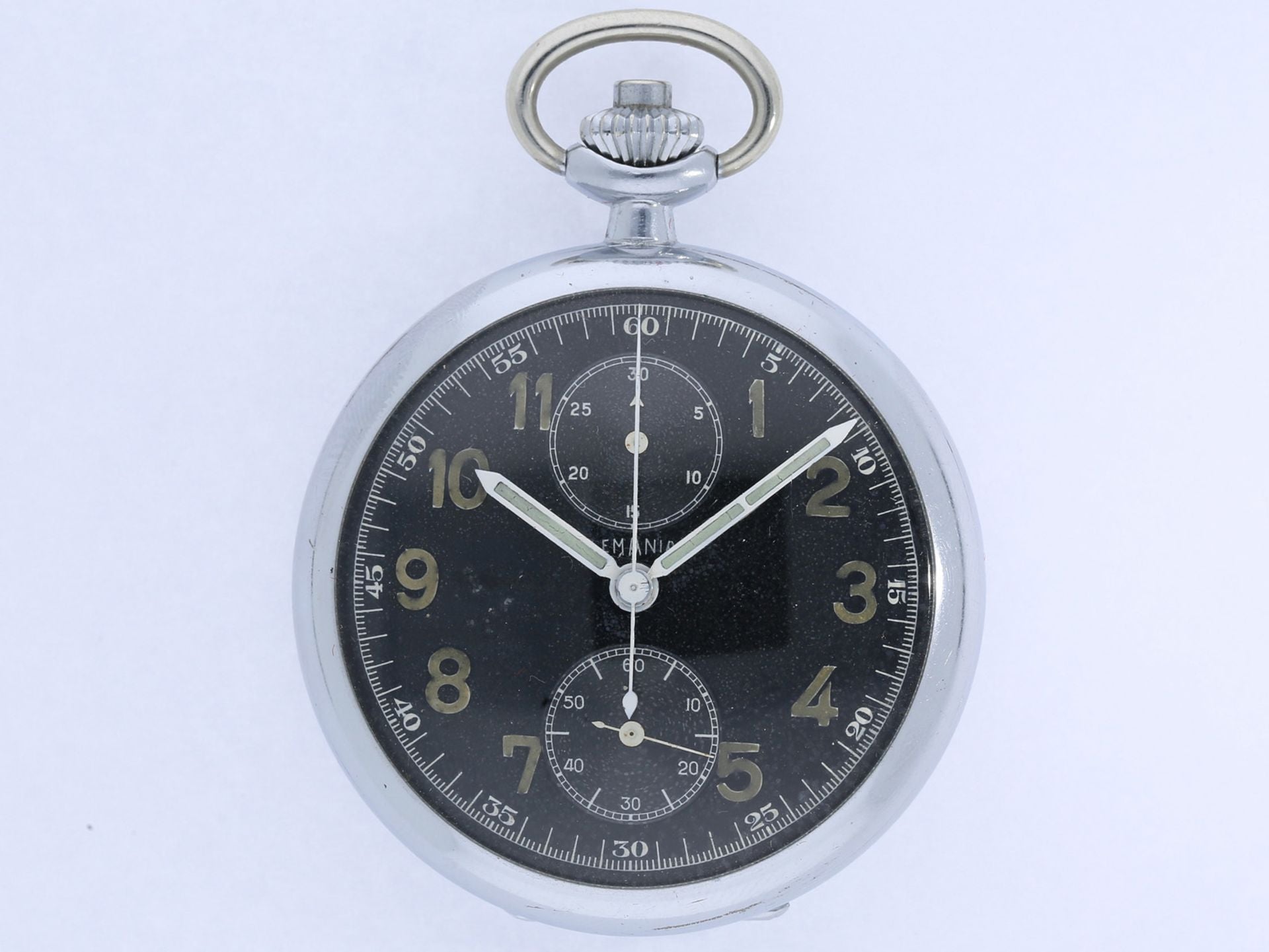 Lemania Militär Beobachtungs Schaltnocken Chronograph 2. Weltkrieg WK 2 ca. 1940 - Sammler - Uhren