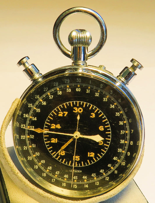 Lemania Rattrapante Flyback Beobachtungsuhr Deckuhr Kriegsmarine WK 2 II U - Boot - Sammler - Uhren