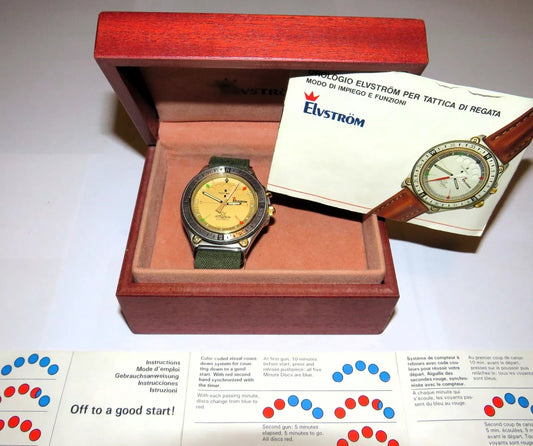 Lemania Regatta Elvström Luxus Automatic Chronograph Herren Fullset Box Papiere - Sammler - Uhren