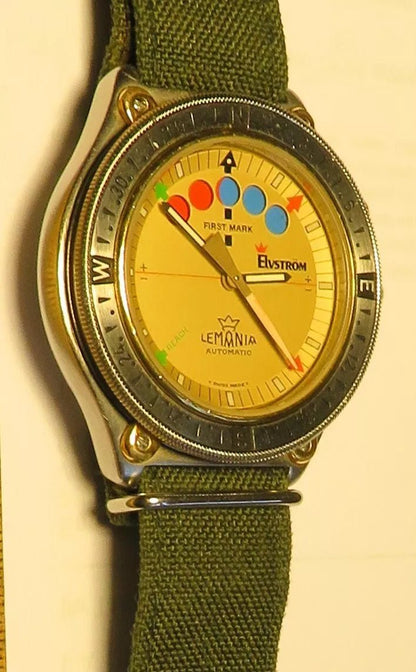Lemania Regatta Elvström Luxus Automatic Chronograph Herren Fullset Box Papiere - Sammler - Uhren