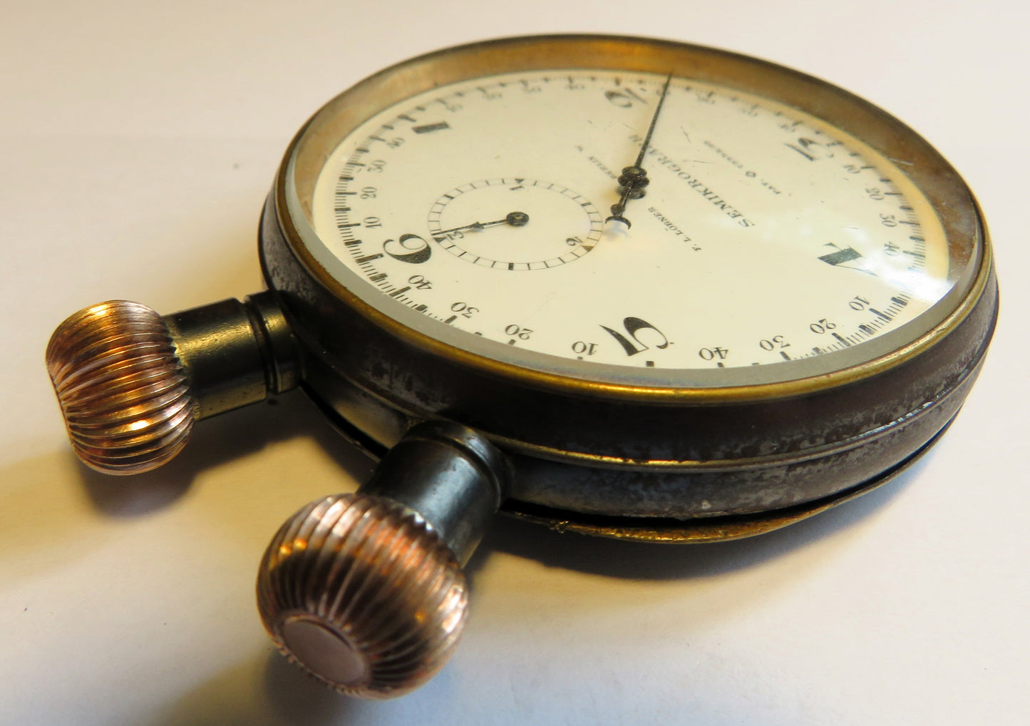 Löbner Berlin Heuer Semikrograph Rattrapante Stoppuhr WK 1 ca. 1915 - Sammler - Uhren