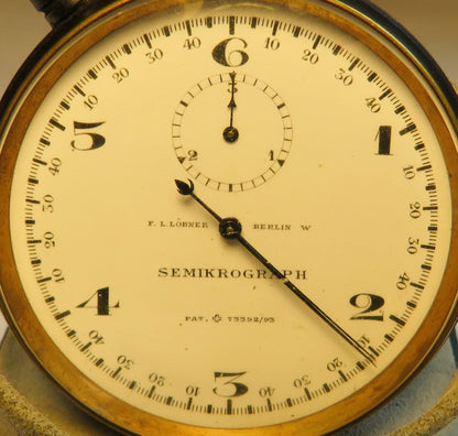 Löbner Berlin Heuer Semikrograph Rattrapante Stoppuhr WK 1 ca. 1915 - Sammler - Uhren
