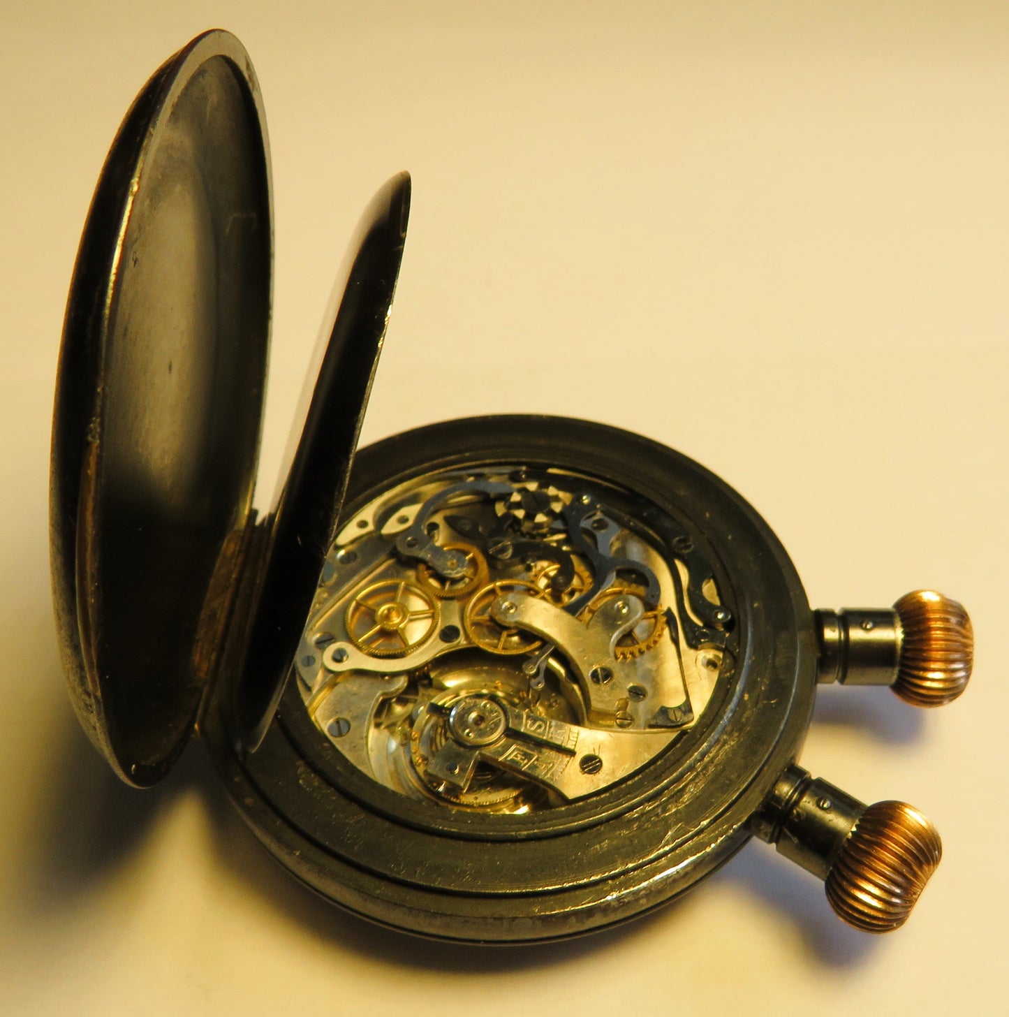 Löbner Berlin Heuer Semikrograph Rattrapante Stoppuhr WK 1 ca. 1915 - Sammler - Uhren