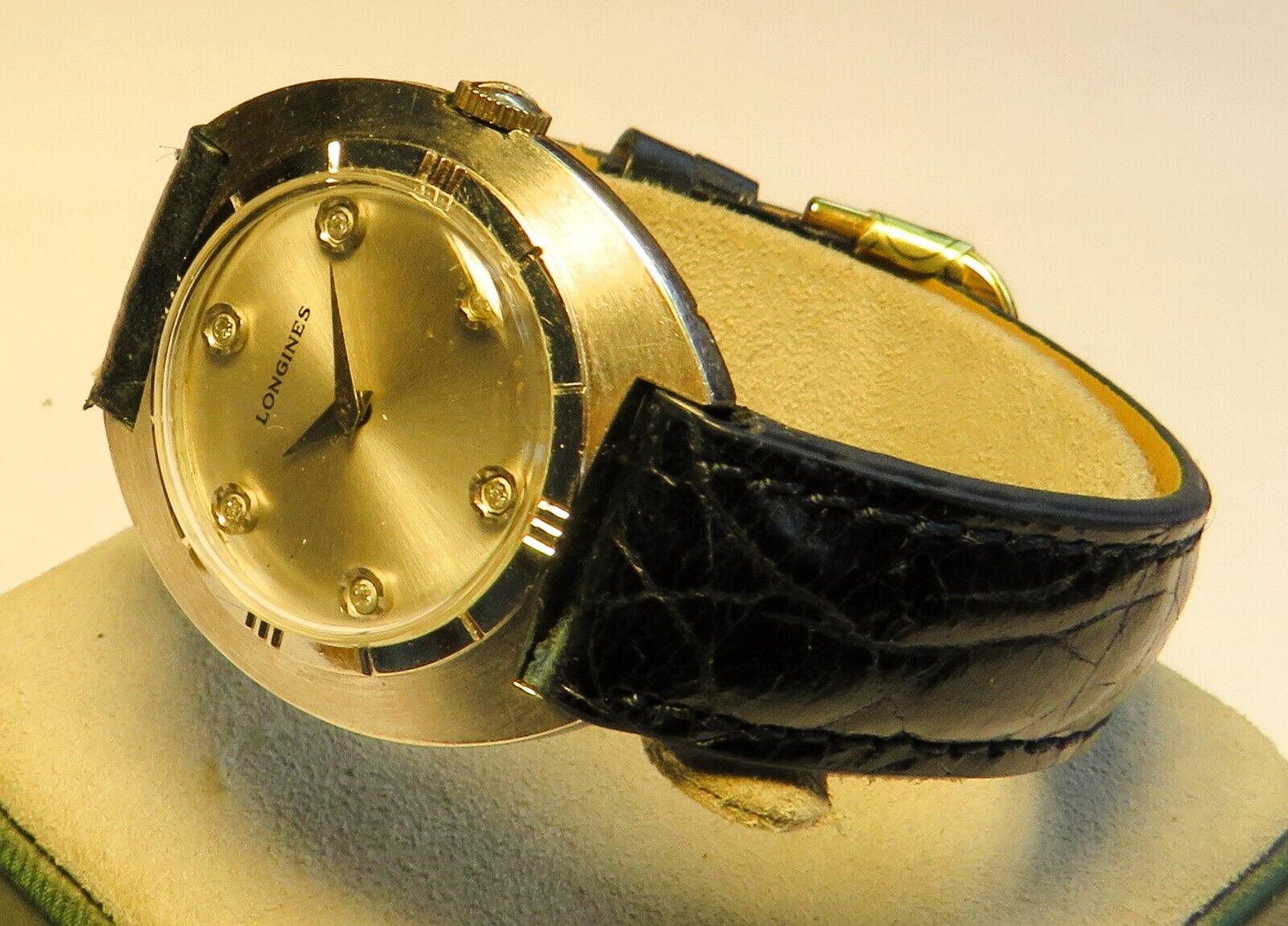 Longines Wittnauer Diamant Brillant Armbanduhr Herren ca. 1960 10K goldfilled - Sammler - Uhren