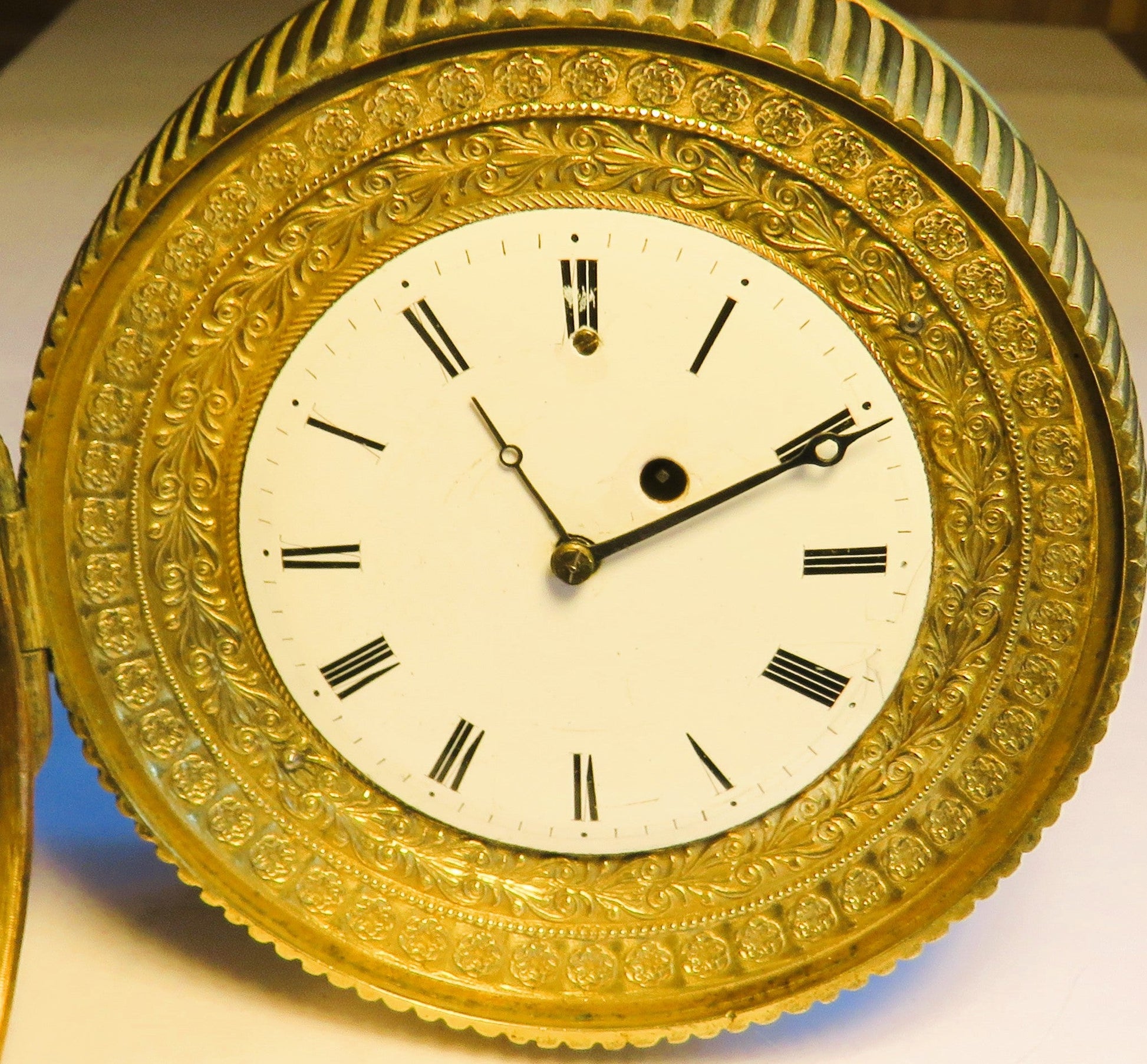 Mächtige 10cm antike Kutscheruhr Repitition ca. 1740 - Restaurationsobjekt - Sammler - Uhren