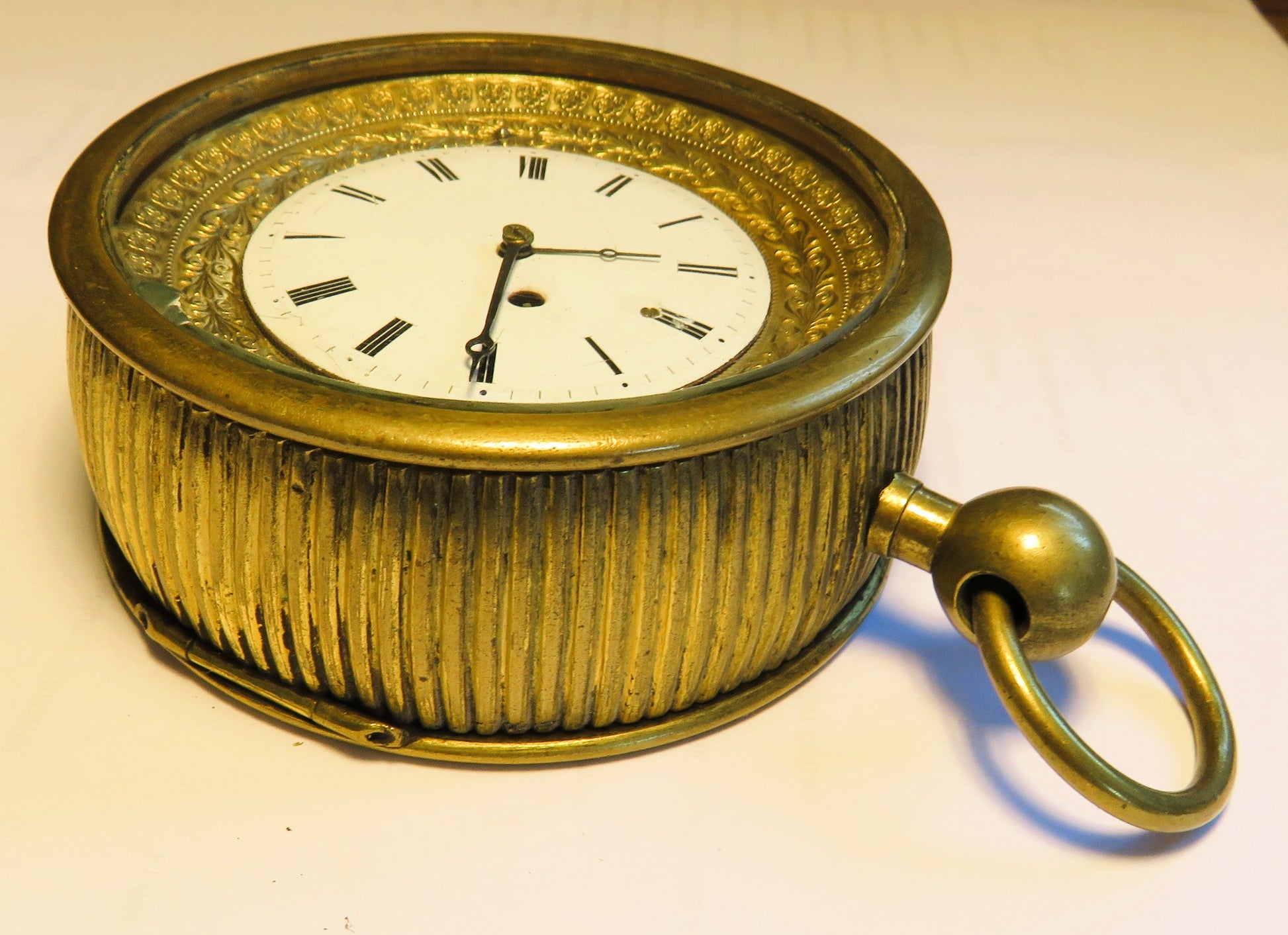 Mächtige 10cm antike Kutscheruhr Repitition ca. 1740 - Restaurationsobjekt - Sammler - Uhren