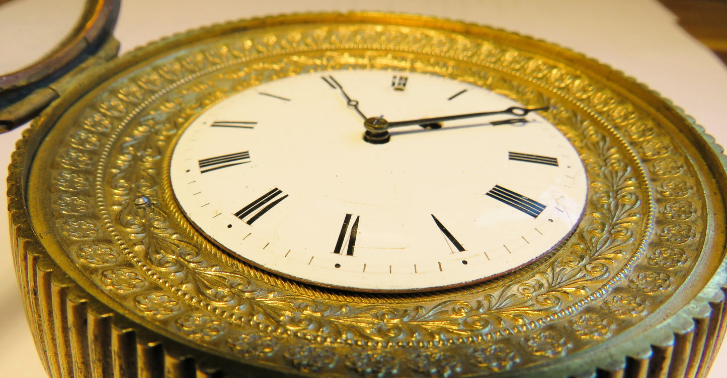 Mächtige 10cm antike Kutscheruhr Repitition ca. 1740 - Restaurationsobjekt - Sammler - Uhren