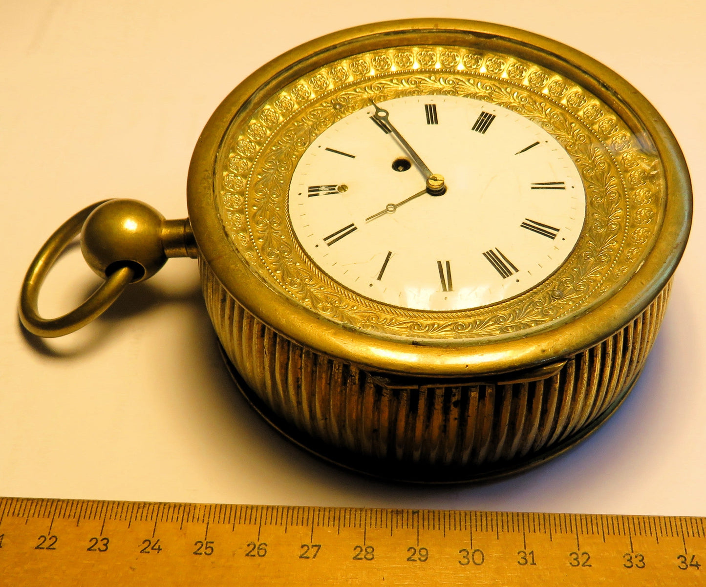 Mächtige 10cm antike Kutscheruhr Repitition ca. 1740 - Restaurationsobjekt - Sammler - Uhren