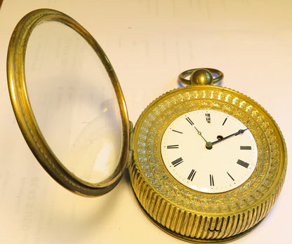 Mächtige 10cm antike Kutscheruhr Repitition ca. 1740 - Restaurationsobjekt - Sammler - Uhren