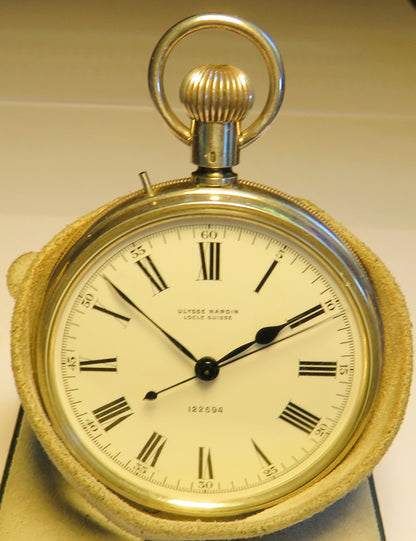 Marine Chronometer Ulysse Nardin 0,925 Silber B - Uhr Deck Beobachtungsuhr in OVP - Sammler - Uhren