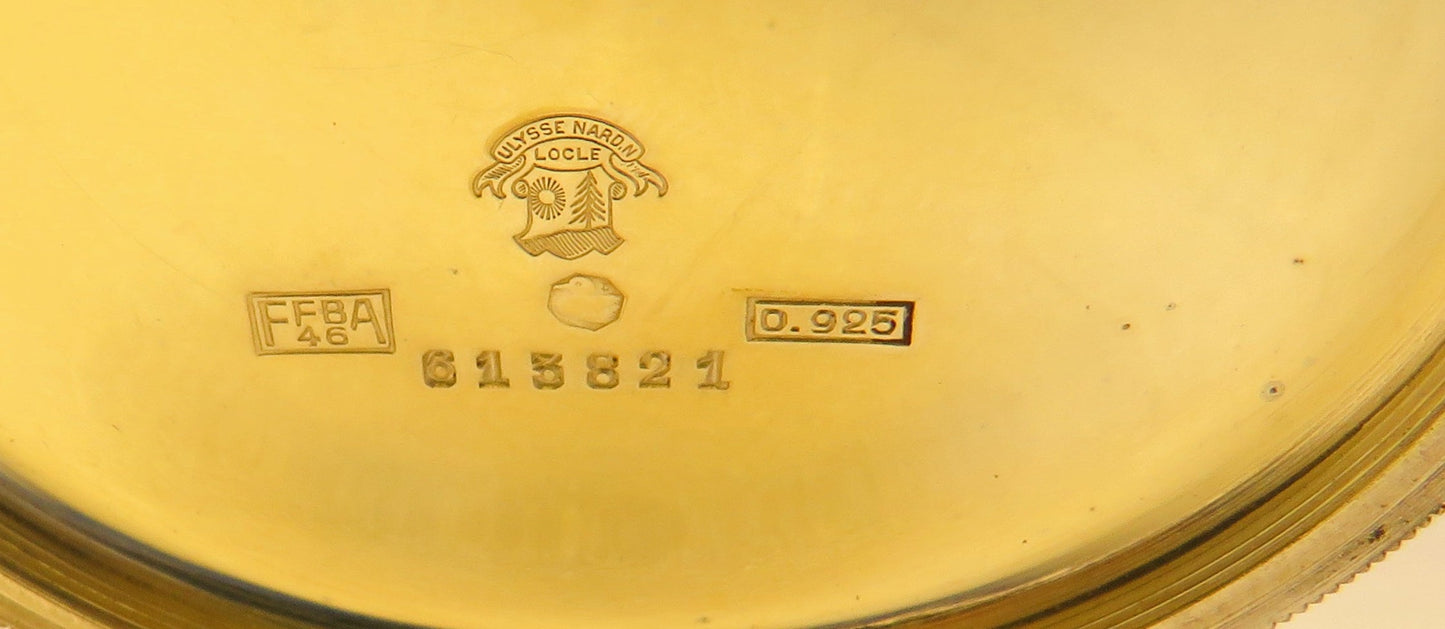 Marine Chronometer Ulysse Nardin 0,925 Silber B - Uhr Deck Beobachtungsuhr in OVP - Sammler - Uhren