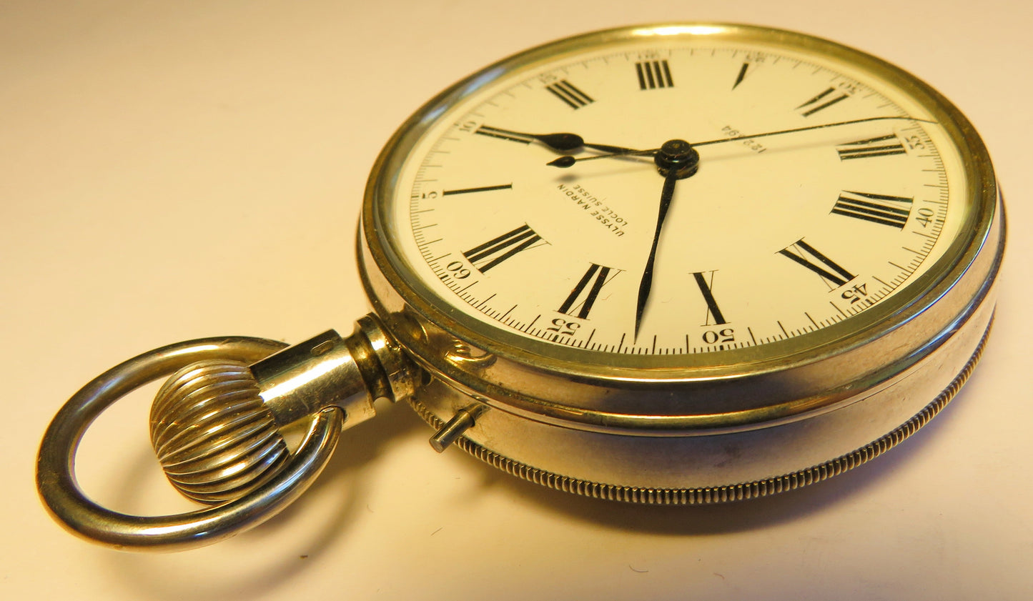 Marine Chronometer Ulysse Nardin 0,925 Silber B - Uhr Deck Beobachtungsuhr in OVP - Sammler - Uhren