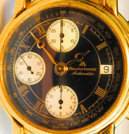 Maurice Lacroix Herren Chronograph Perlmutt Automatik Pontos Lex Classiques - Sammler - Uhren