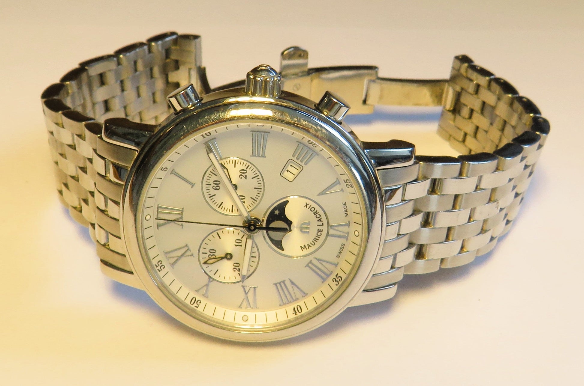 Maurice Lacroix Les Classiques Ref. LC1048 Chronograph Quarz Mondphase und Datum - Sammler - Uhren